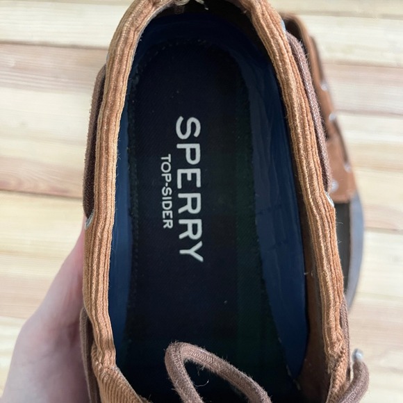 Sperry Top-Sider Mens Boat Shoes Leather Corduroy Brown Lace Up Casual Loafers‎ - Picture 10 of 11